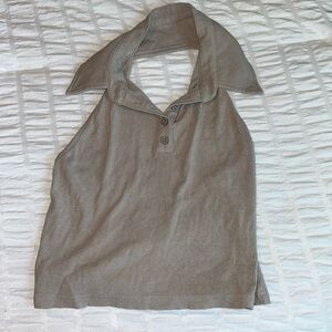cropped halter tank